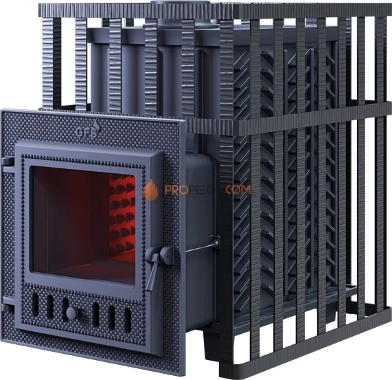 Чугунная банная печь Гефест ЗК 45М в сетке