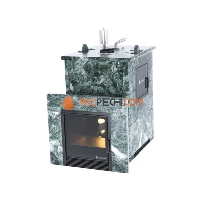 Дровяная печь для бани ИзиСтим Анапа М2 в полноценном кожухе из змеевика