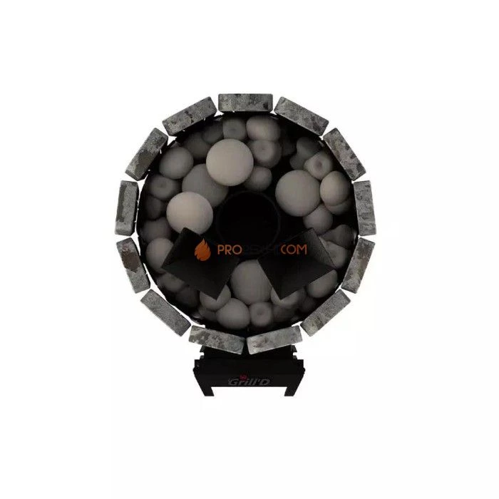 Дровяная банная печь Grill’D Cometa 180 Vega Short Stone Pro (Серпентинит)