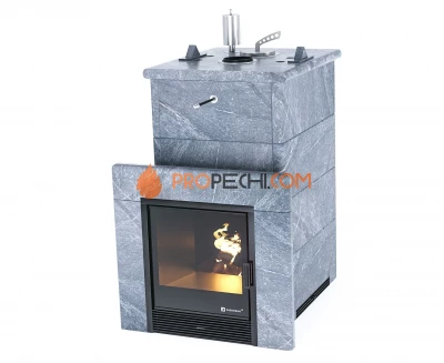 Печь для бани Изистим Сочи в полноценном кожухе Талькохлорит