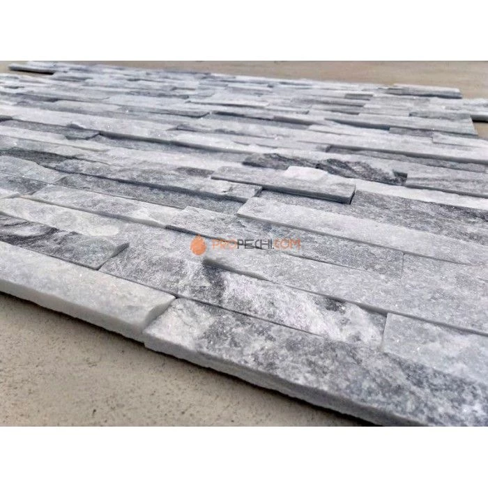 Панель Классик Кварцит Бело-серый (600х150мм) упак. (7шт/0,63м2)