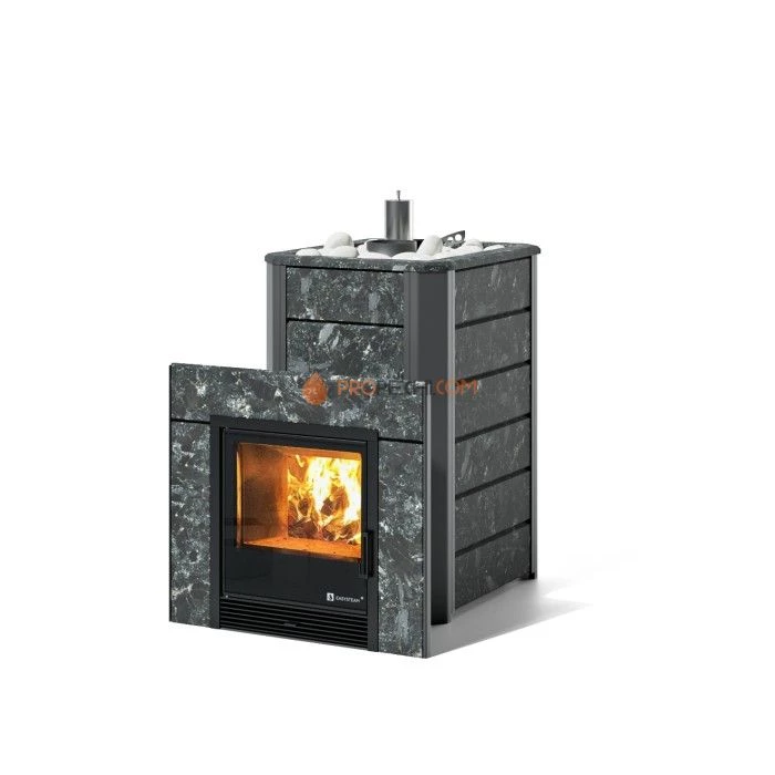 Дровяная печь для бани ИзиСтим Ялта 25/2024 в камне Пироксенит