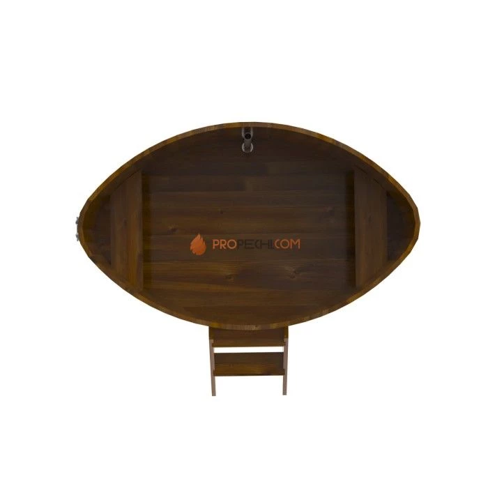 Купель BentWood овальная из мореной лиственницы 1,15х1,83 Рустик