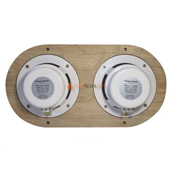 Комплект акустической системы встраиваемый SW 1 Black ECO Wood, двойной Овал (две колонки)