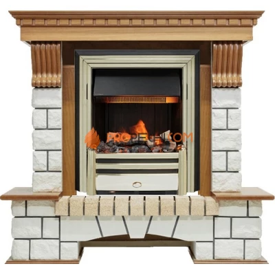 Каминокомплект Dimplex Pierre Luxe - Дуб / Белый (Высота 1020мм) с очагом Cavendish