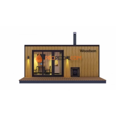 Каркасная баня Woodson Panoramic 6