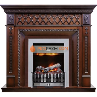 Каминокомплект Dimplex Alexandria - Махагон коричневый антик с очагом Danville Chrome FB2