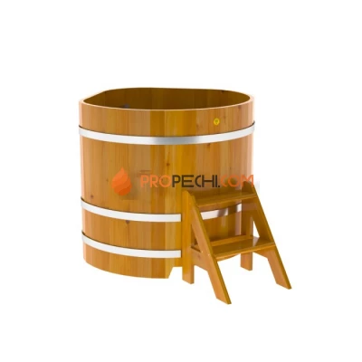 Купель BentWood угловая из натуральной лиственницы 1,03х1,03 Рустик