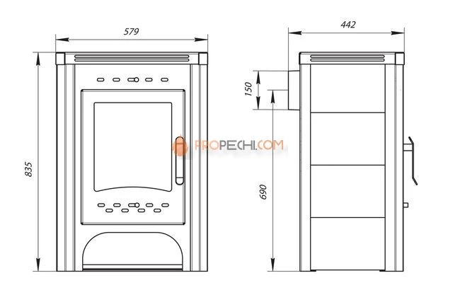 Печь-камин ЭкоКамин Бавария