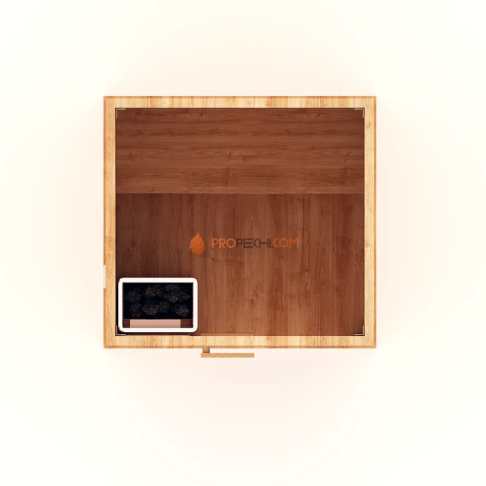 Финская сауна НКЗ 1-местная прямая 95x120x200 см, вход со стороны 120 см