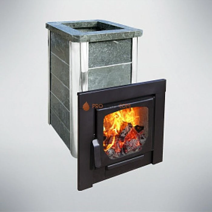 Дровяная печь для бани Варвара Сказка укороченная