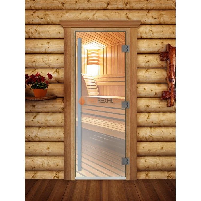 Дверь для бани DoorWood Престиж Прозрачная, 2000x700 мм