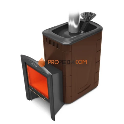Печь для бани Термофор Гейзер 2014 Inox Витра ЗК шоколад