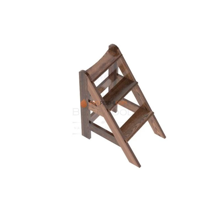 Лесенка BentWood для купели 3 ступени из мореной лиственницы