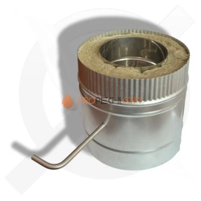 Шибер поворотный D=200\300 Sвнутр.=1.0 aisi 321-оцинк. ФлюГранд