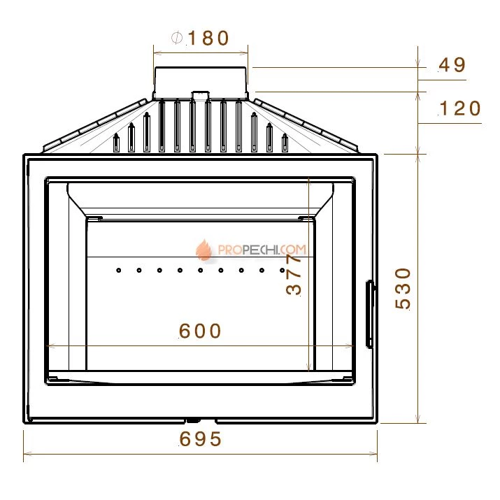 Каминная топка Liseo Castiron LCI 007 GF