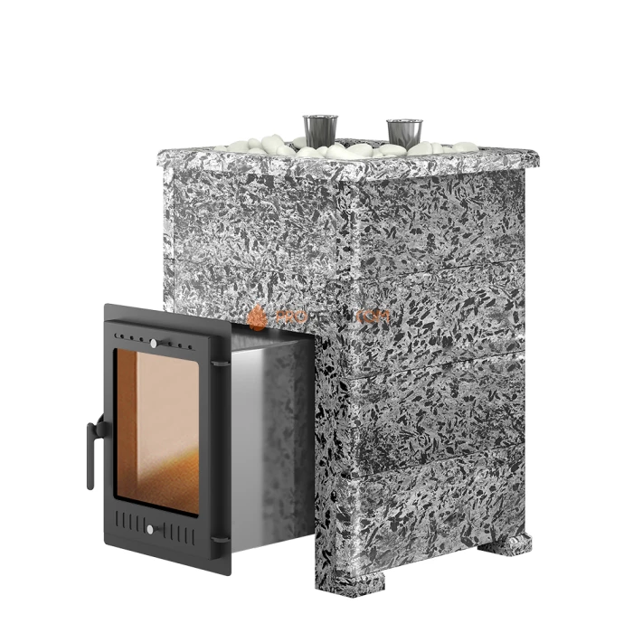 Дровяная печь для бани Эверест Steam Master 30 INOX Пироксенит Элит, S-40