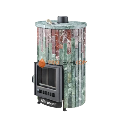 Дровяная печь для бани Ферингер Уют-18 до 18 м³ - Змеевик + Россо Леванте