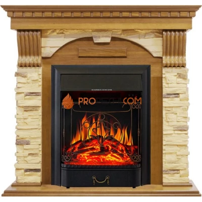 Каминокомплект Royal Flame Dublin - Дуб / Сланец с очагом Majestic FX Black