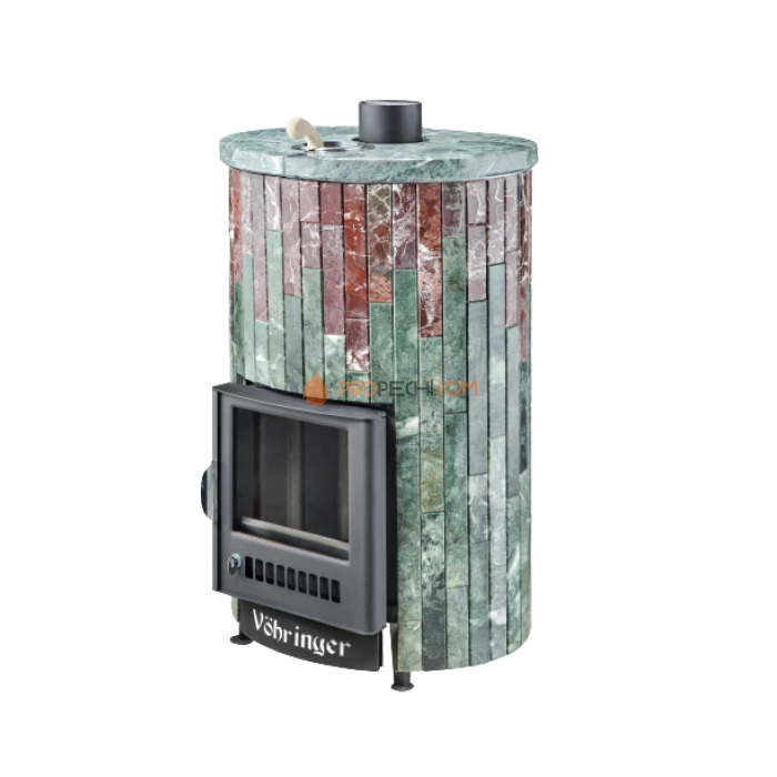 Дровяная печь для бани Ферингер Уют-18 до 18 м³ - Змеевик + Россо Леванте