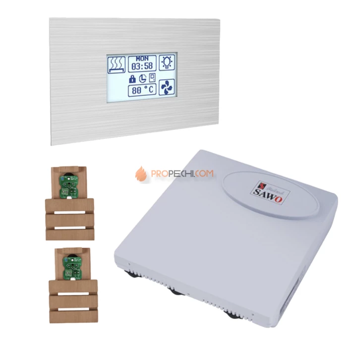 Комплект управления сауной SAWO INNOVA STEEL TOUCH S COMBI ДО 15 КВТ