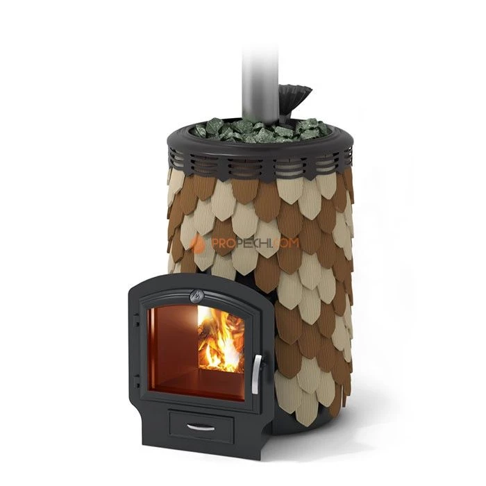 Печь для бани  Термофор Альфа Панголина Лайт Inox ЧДБСЭ ЗК шамот-терракота