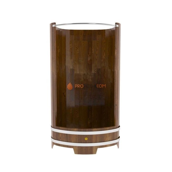 Душевая кабина BentWood большая с держателем для шторки (лиственница мореная сращенная)