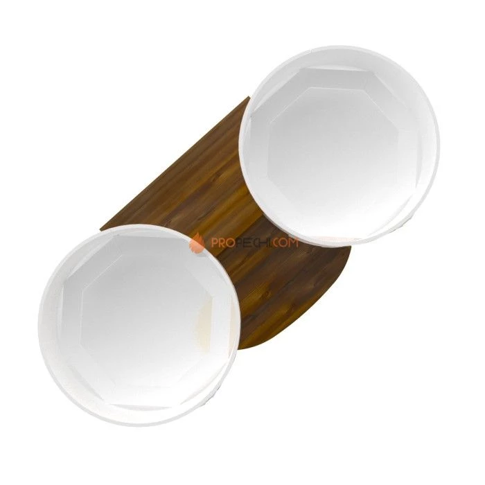 Подиум BentWood на 2 купели D 1,8 Рустик мореный