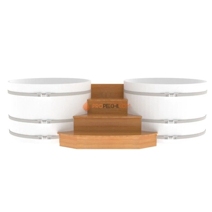 Подиум BentWood на 2 купели D 1,5 из натуральной лиственницы