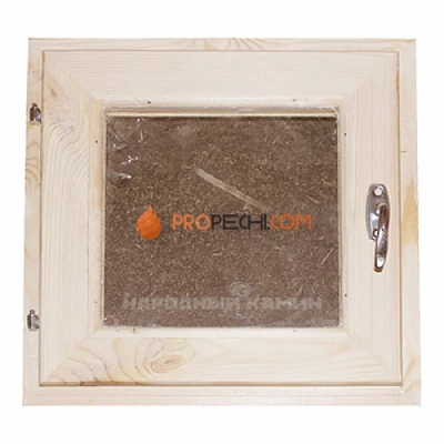 Окно для бани 30х30 с фурнитурой