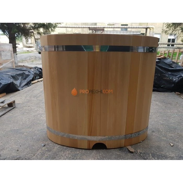 Купель овальная НКЗ из кедра, 115x69x128 см / 25 мм