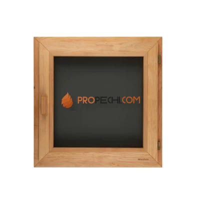 Окно Woodson PRO 60x60, стекло GREY ольха, правое