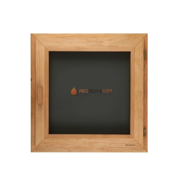 Окно Woodson PRO 60x60, стекло GREY ольха, правое
