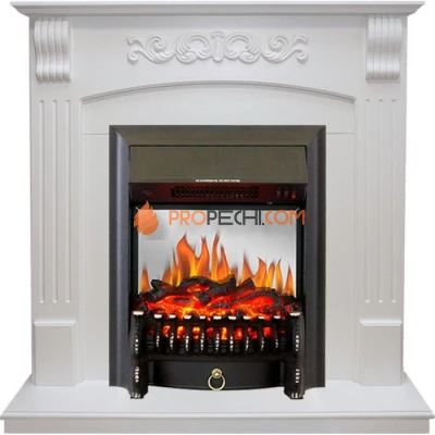 Каминокомплект Royal Flame Sorrento - Белый дуб с очагом Fobos FX M Black