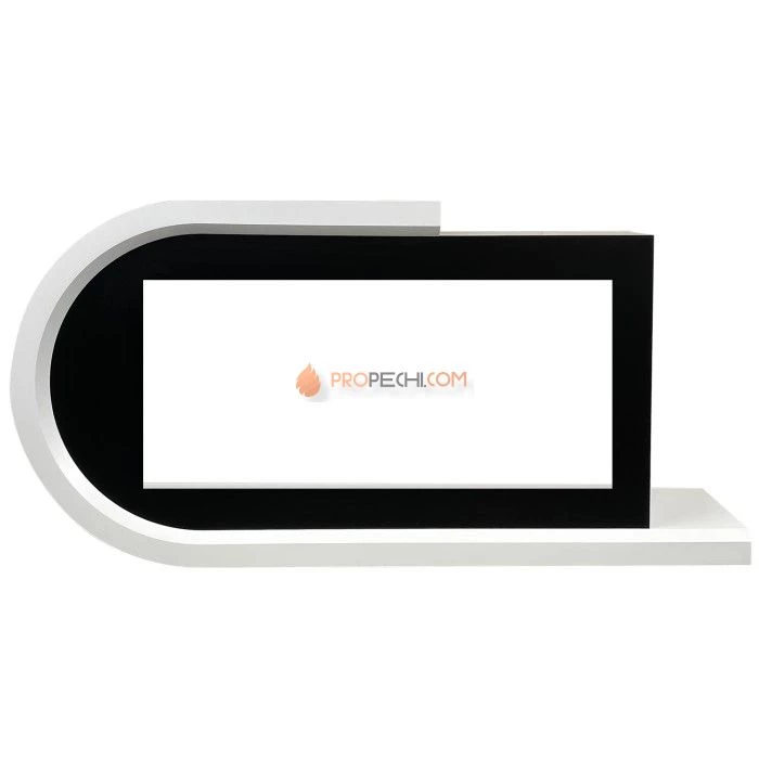 Каминокомплект Royal Flame Basel L - Белый с черным с очагом Vision 42 LED