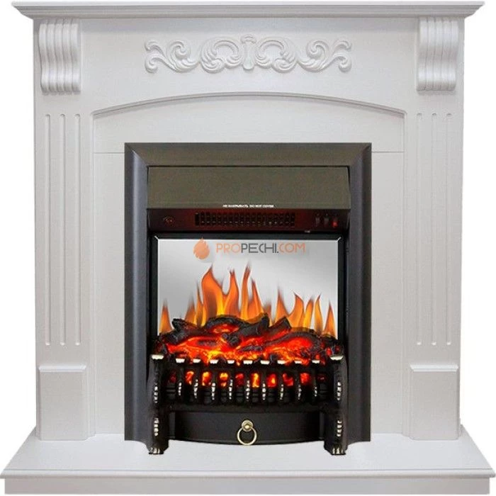 Каминокомплект Royal Flame Sorrento - Белый дуб с очагом Fobos FX M Black