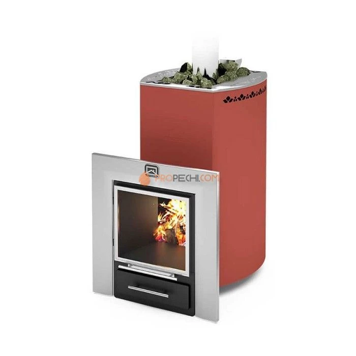 Дровяная печь для бани Теплодар Кубань-20 Л Панорама