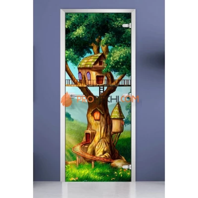 Стеклянная межкомнатная дверь DoorWood с фотопечатью Kids-03, 2000х700 мм