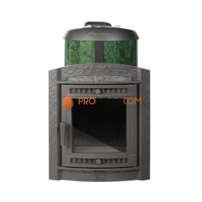 Печь банная «Атмосфера L» в ламелях «Верде Гватемала»