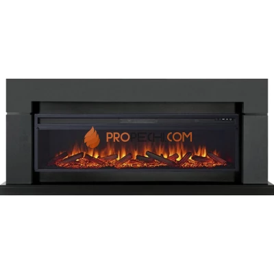 Каминокомплект Royal Flame Lindos Graphite Grey (линейный) с очагом Vision 60 LOG LED