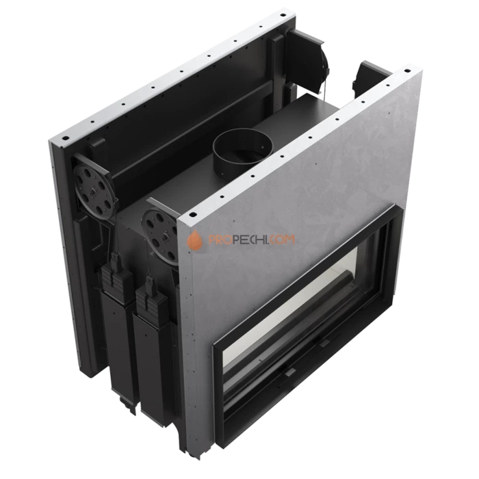 Каминная топка стальная Kratki MILA/T/G (тунель, гильотина) (16 кВт)