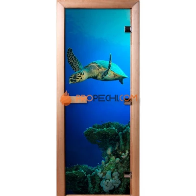 Дверь для бани DoorWood Фотопечать А086, 2000x900 мм