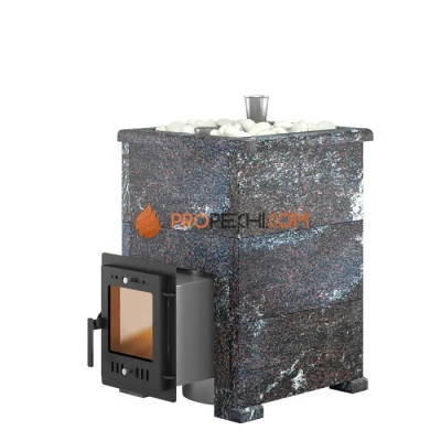 Дровяная печь для бани Эверест Steam Master 18 INOX Амфиболит, S-40