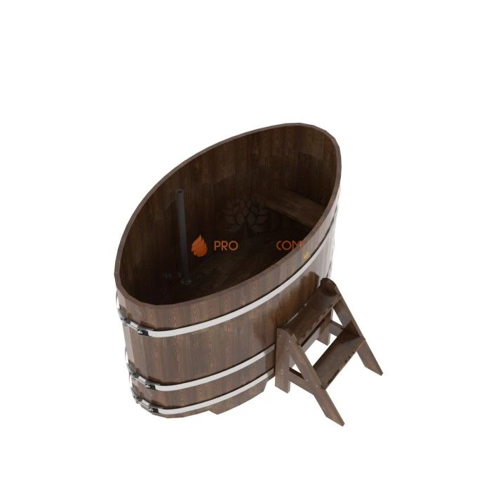 Купель BentWood овальная из сращенных ламелей мореной лиственницы 0,92х1,66