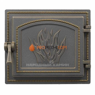 Везувий Дверка каминная 261 (бронза) 250x210 мм