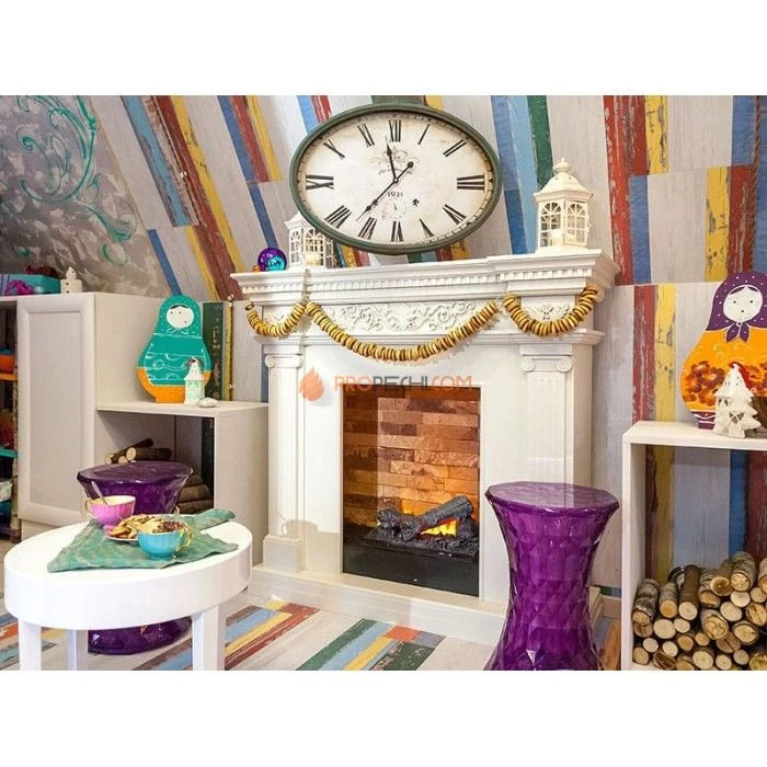 Каминокомплект Dimplex Amalfi - Махагон коричневый антик с очагом Cassette 400 NH