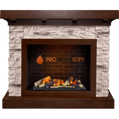 Каминокомплект Dimplex Chalet - Темный дуб/Сланец с очагом Cassette 600 LNH-INT (с дровами)