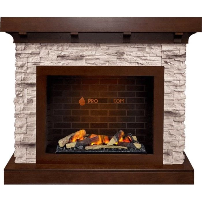 Каминокомплект Dimplex Chalet - Темный дуб/Сланец с очагом Cassette 600 LNH-INT (с дровами)