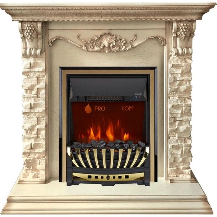 Каминокомплект Royal Flame Adriana - Cлоновая кость с очагом Aspen Gold