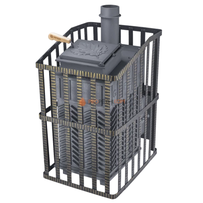 Чугунная печь для бани Гефест GFS ЗК 18П2 Ураган